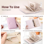 Premium Travel Jewelry Organizer Bag for Women | Foldable Portable Jewelry Storage Case | Anti-Tangle Chain & Earring Holder (Color➟Pink)