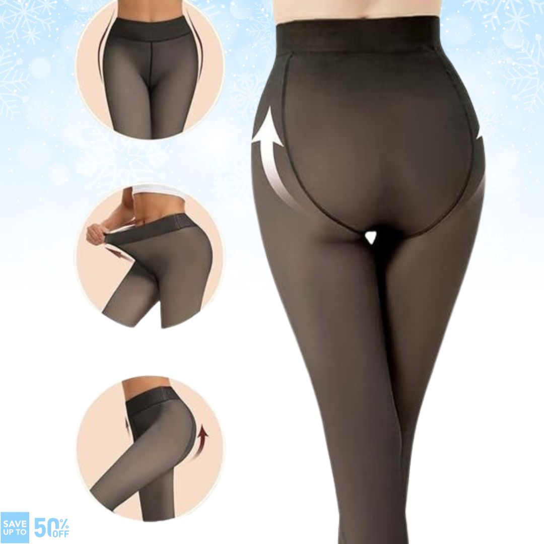 Premium Dual-Tone Fleece Warm Leggings | Ultra-Soft | High-Stretch | Winter Special ❄️