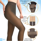 Premium Dual-Tone Fleece Warm Leggings | Ultra-Soft | High-Stretch | Winter Special ❄️