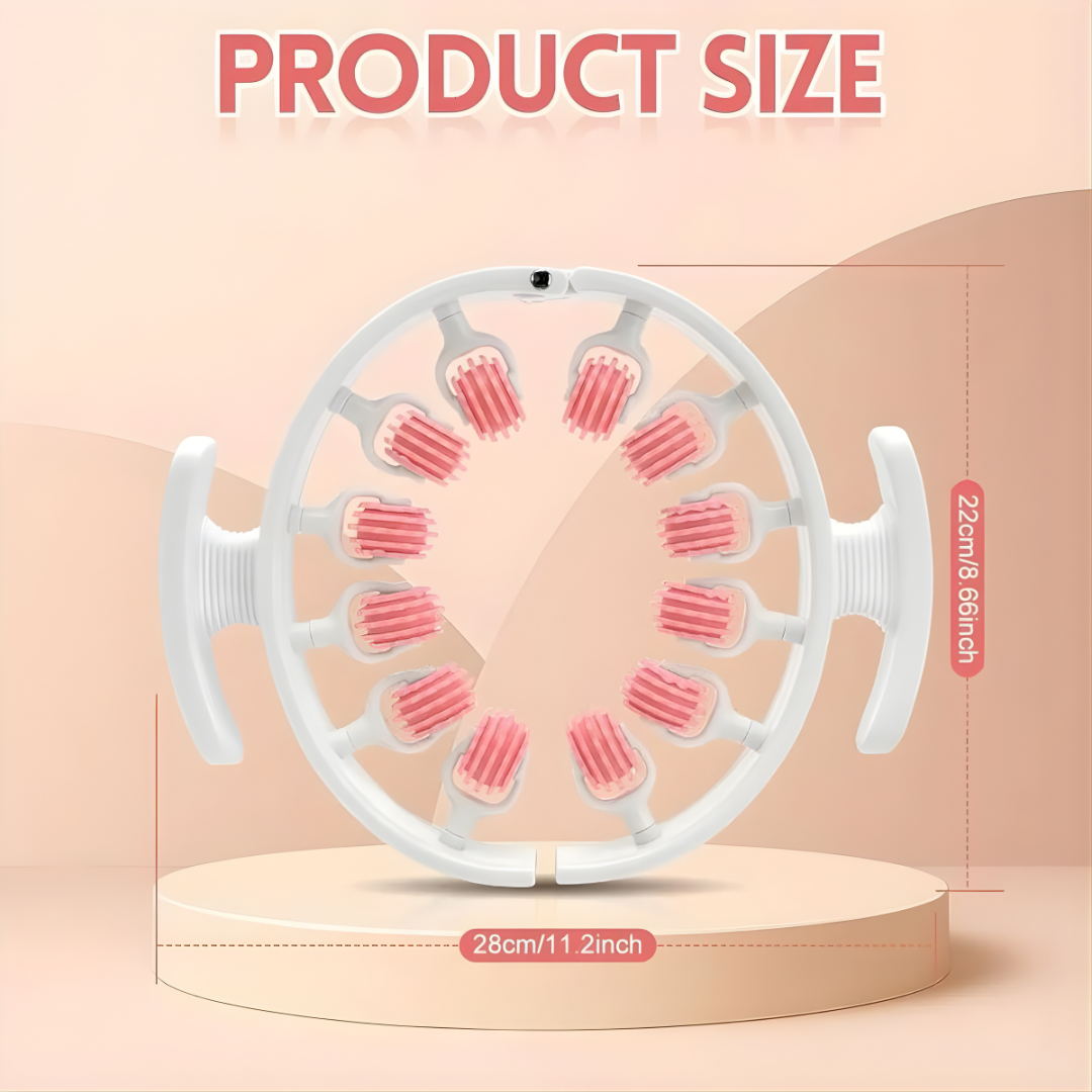 Handheld Rolling Body Massager for Muscle Pain Relief | 360 Degree Flexible Massage Tool