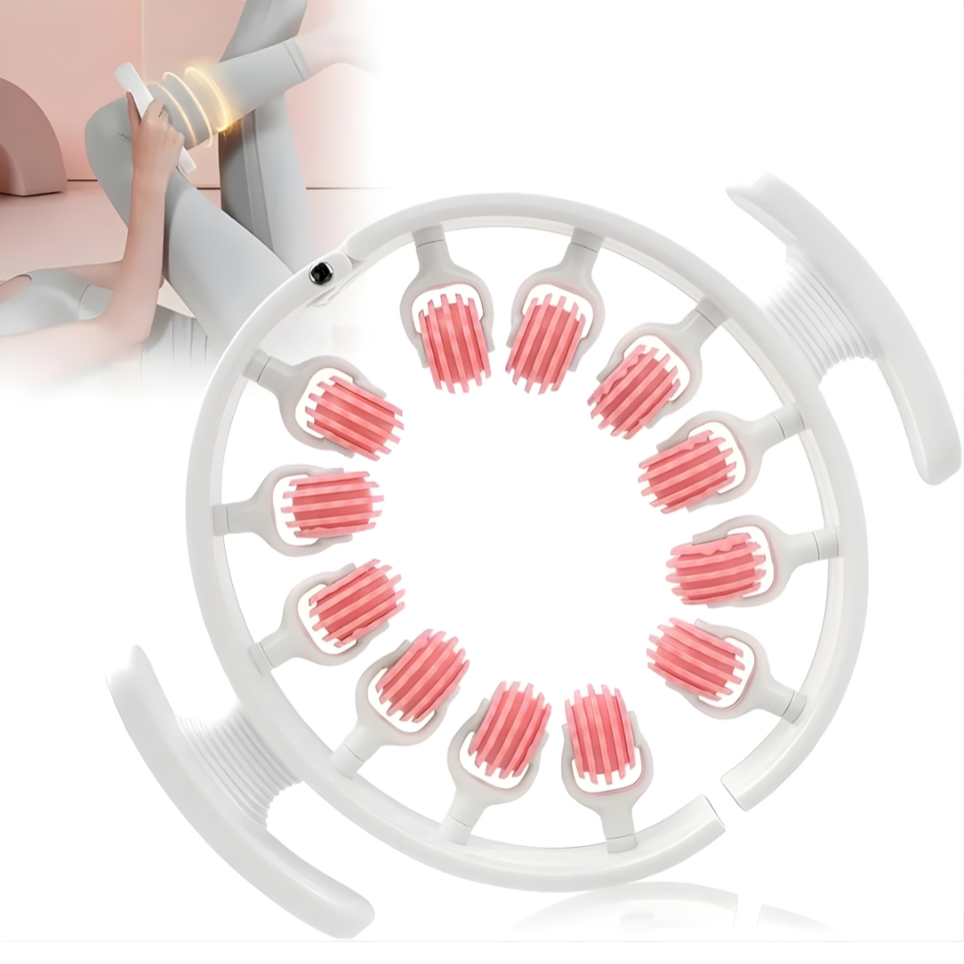 Handheld Rolling Body Massager for Muscle Pain Relief | 360 Degree Flexible Massage Tool